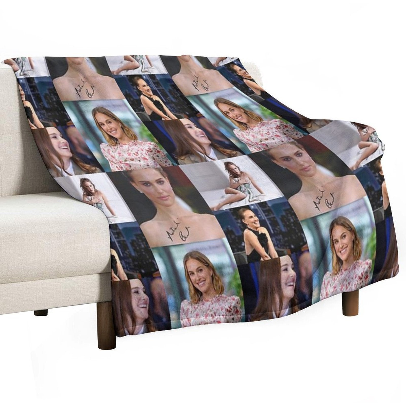 Natalie Portman Signed Velvety-soft Throw Blanket