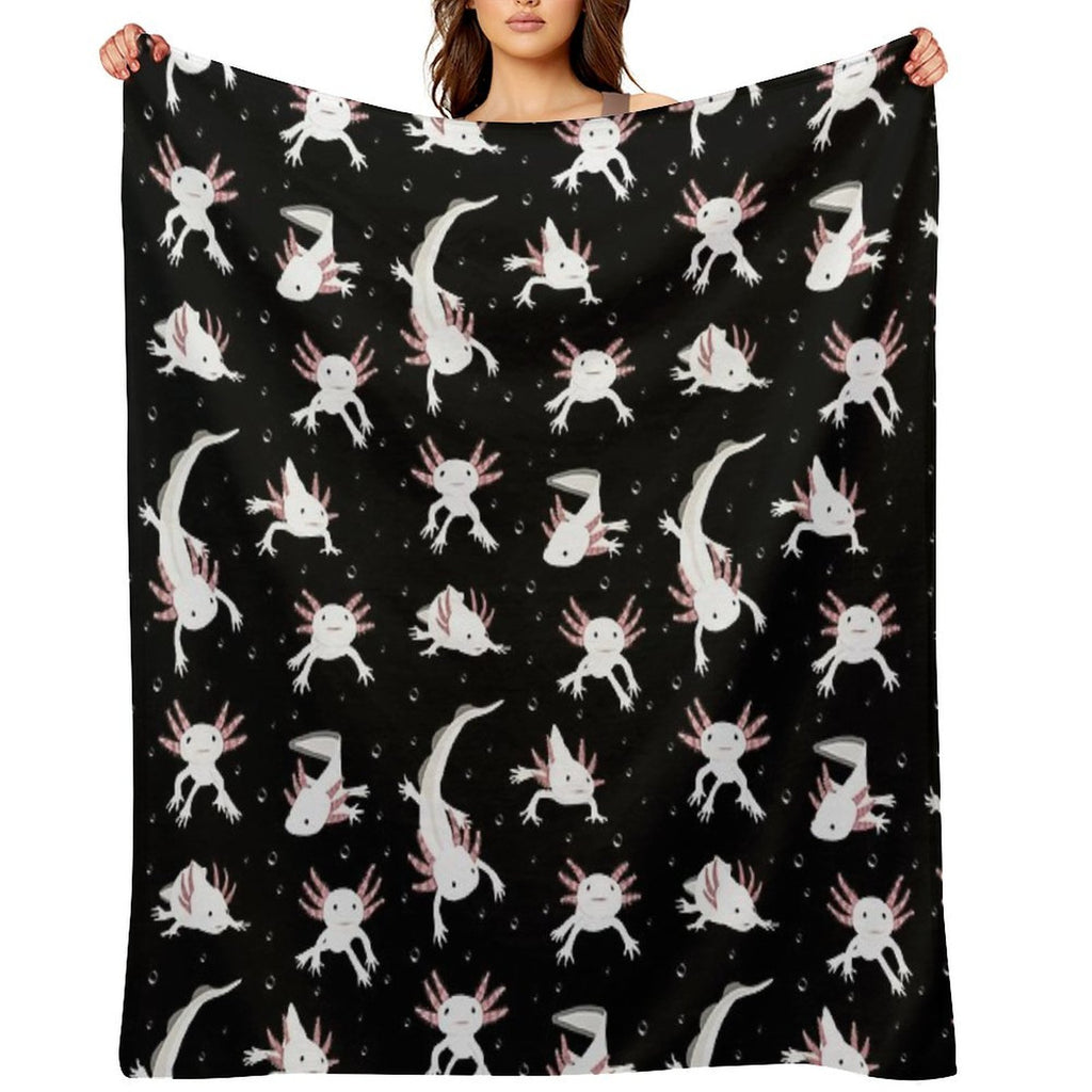 Axolotls Easy Care Throw Blanket