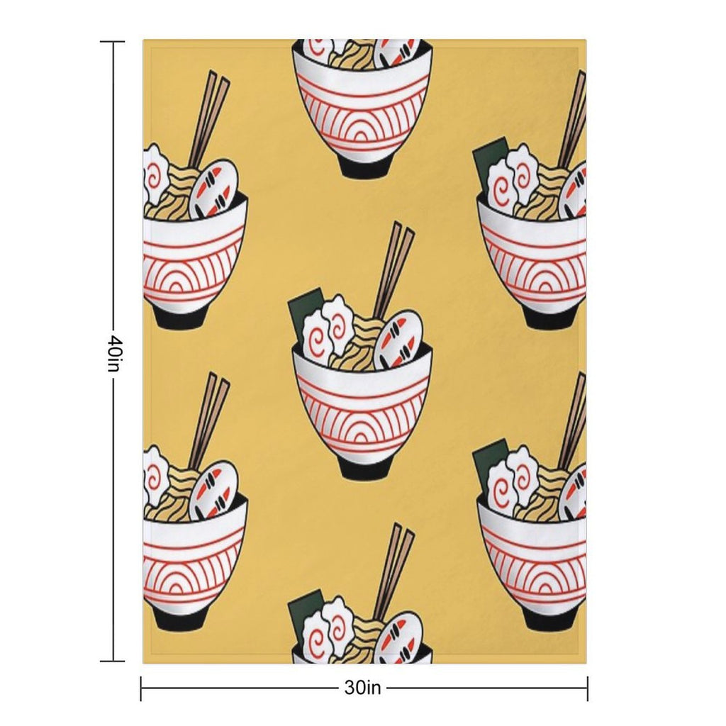 No Face Ramen Anti-pilling Throw Blanket