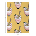No Face Ramen Anti-pilling Throw Blanket