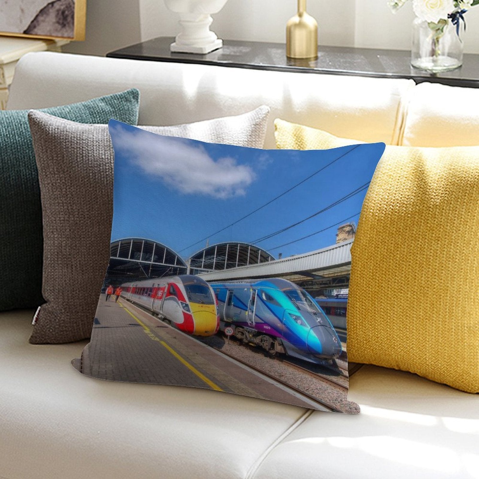 Newcastle Rail Future Soft High-Density Material Throw Pillow