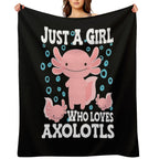 Axolotl Cute Kawaii , Just A Girl Who Love Axolotls Versatility Throw Blanket