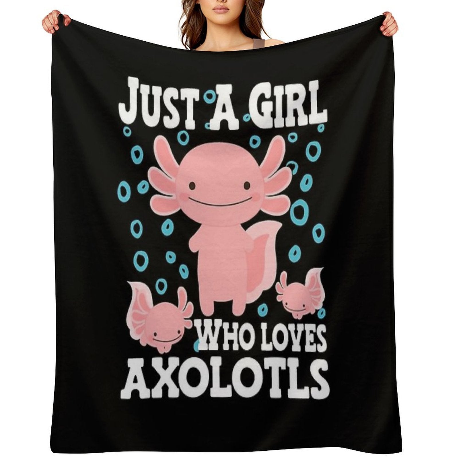 Axolotl Cute Kawaii , Just A Girl Who Love Axolotls Versatility Throw Blanket