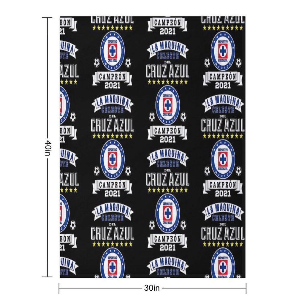 Cruz-Azul Campeon 2021 Futbol Mexicano La Maquina Celeste Shrink-resistant Throw Blanket