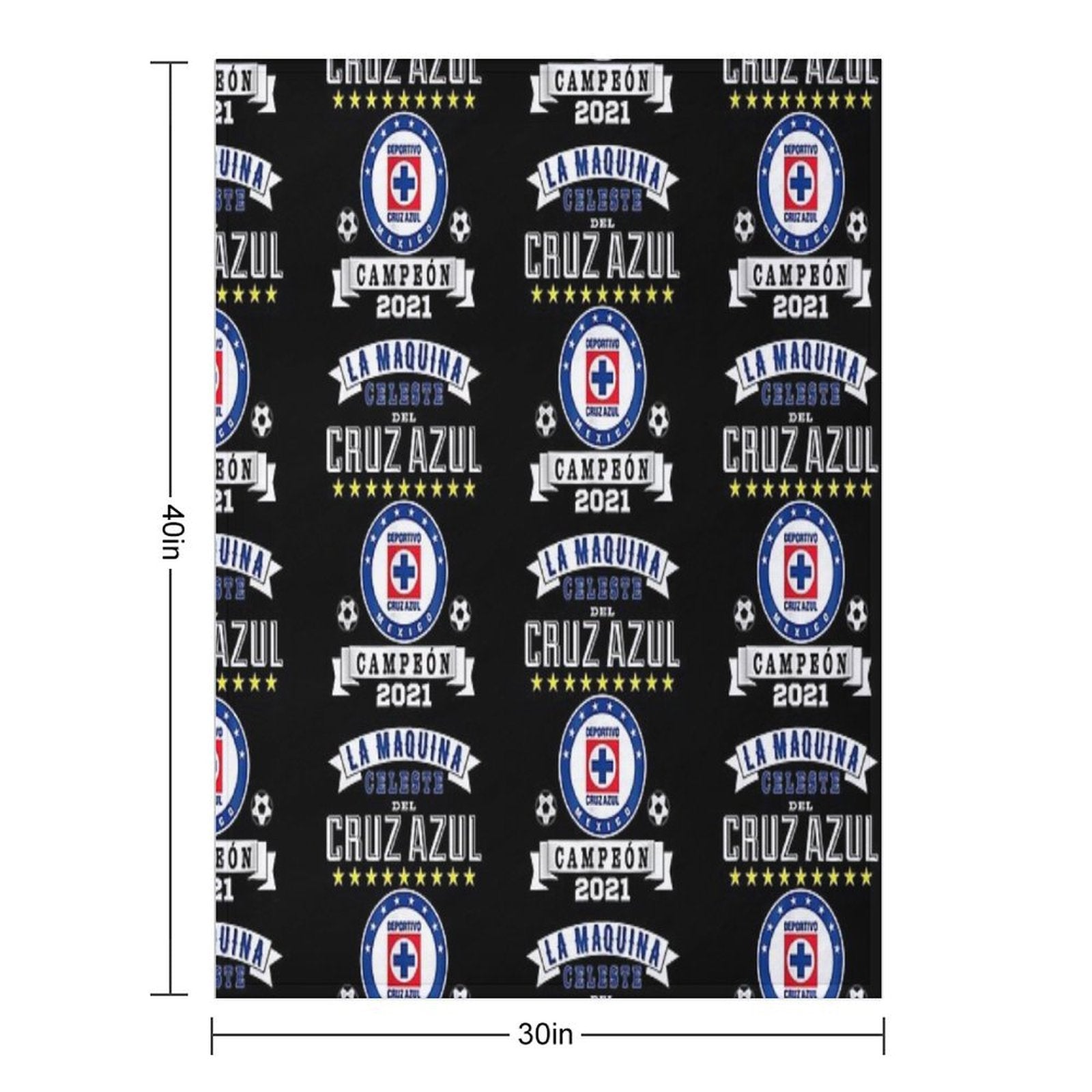 Cruz-Azul Campeon 2021 Futbol Mexicano La Maquina Celeste Shrink-resistant Throw Blanket