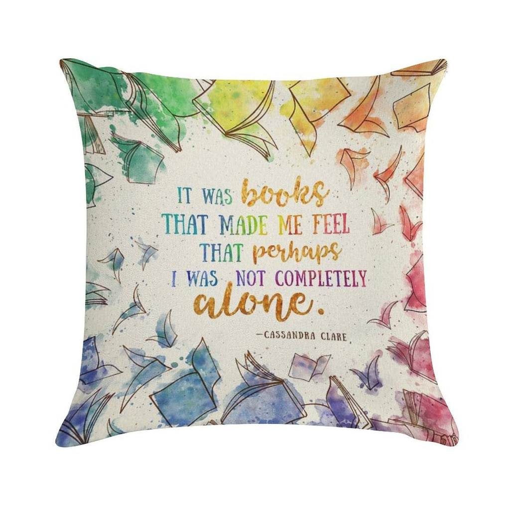 It Was Books Soft Hidden Zipper Throw Pillow