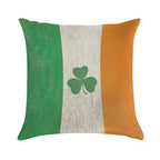 Vintage Irish Ireland Shamrock Flag Soft Durable Construction Throw Pillow