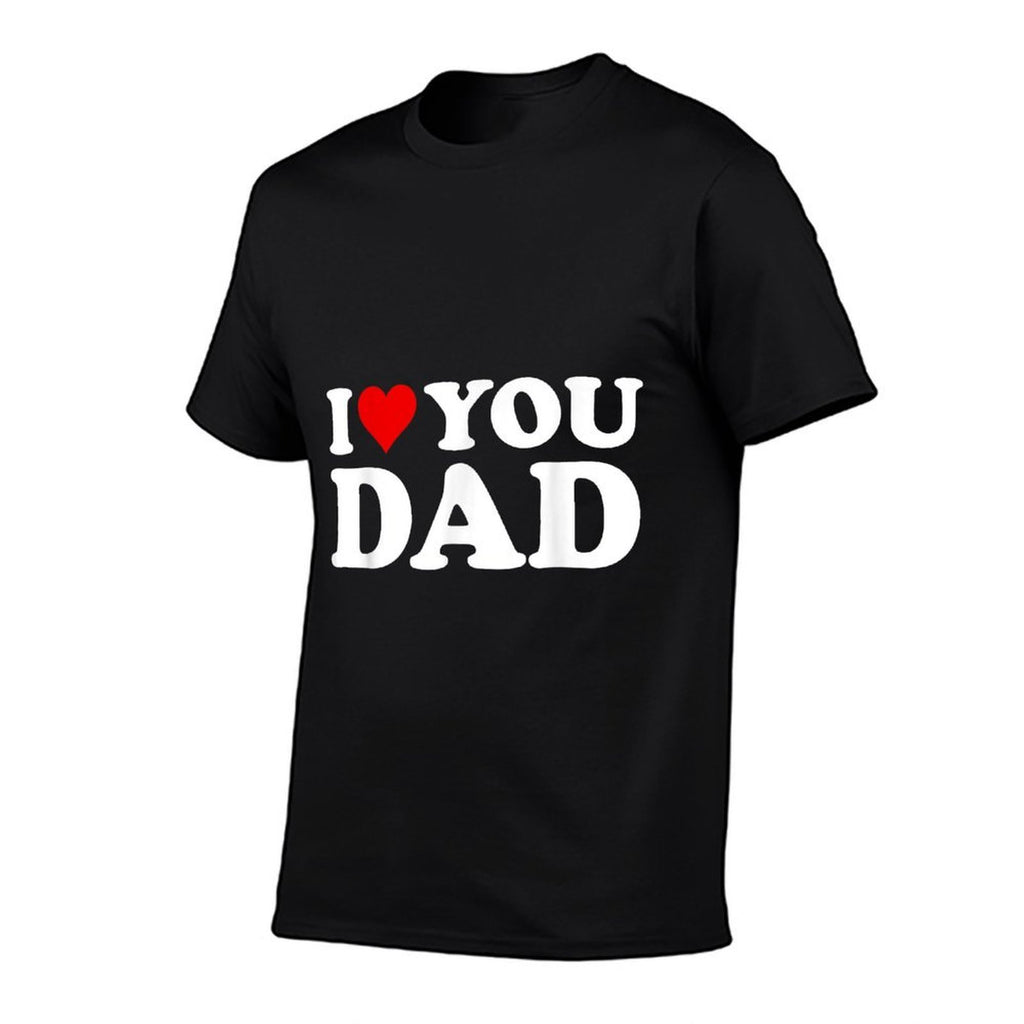 Red Heart I Love You Dad  Lightweight T-Shirt