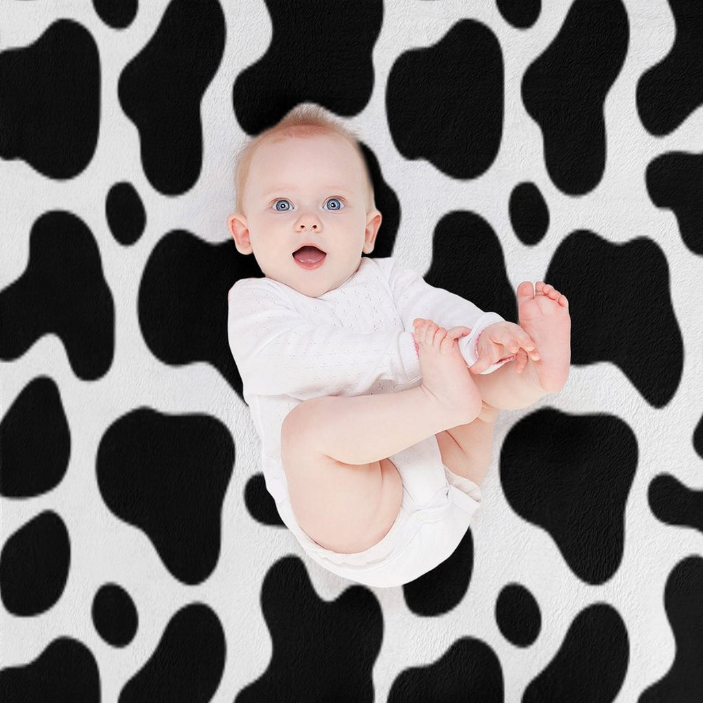 Cow Pattern Costume Shrink-resistant Throw Blanket