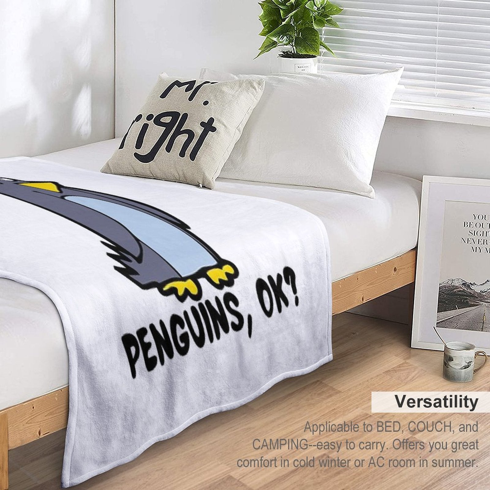 I Just Really Like Penguins, OK! Versatility Throw Blanket