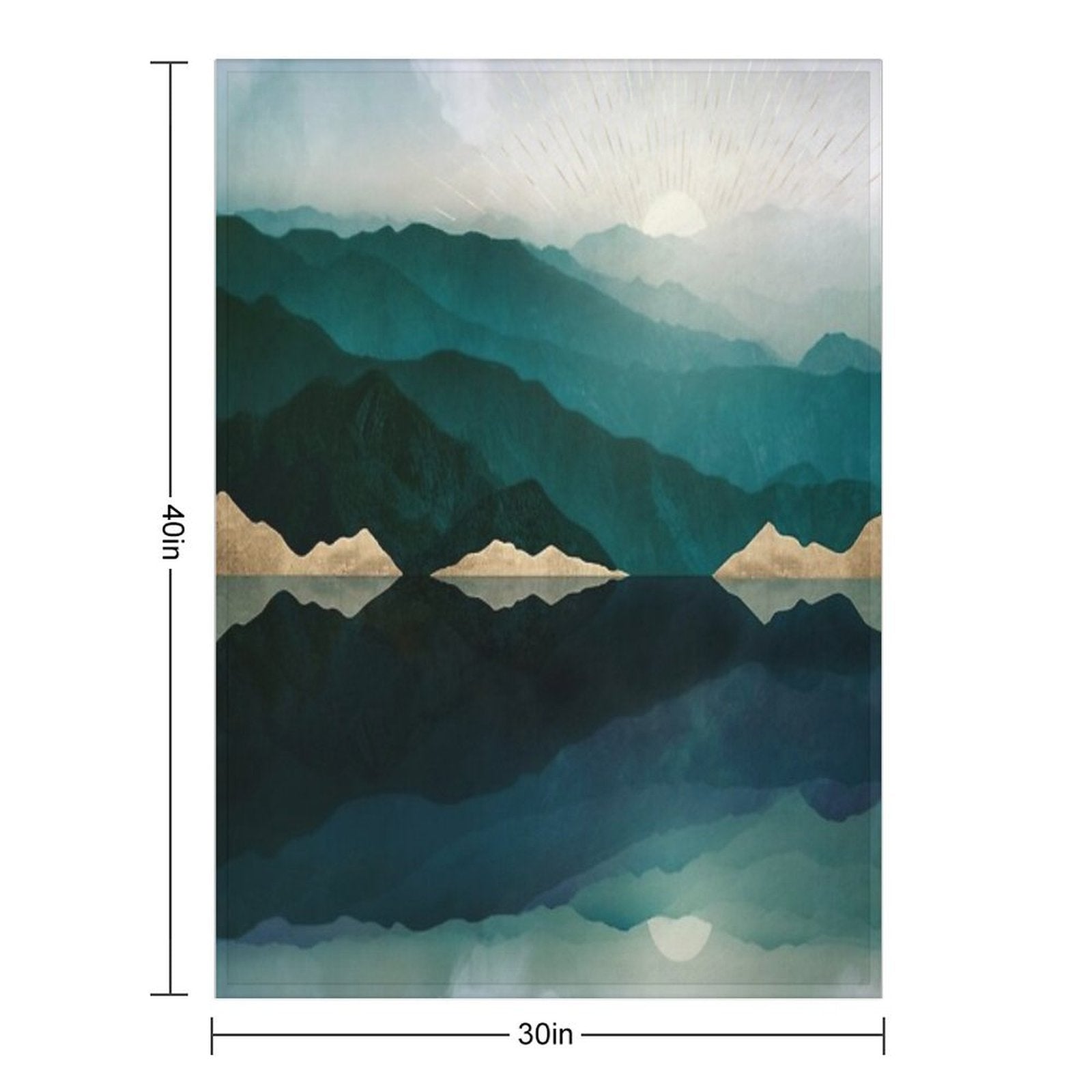 Waters Edge Reflection Quick-dry Throw Blanket