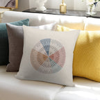 Wheel of Emotions + Feelings  Earthy + Monochrome on Sand  American English  Original Soft Short Plush Fabric Throw Pillow