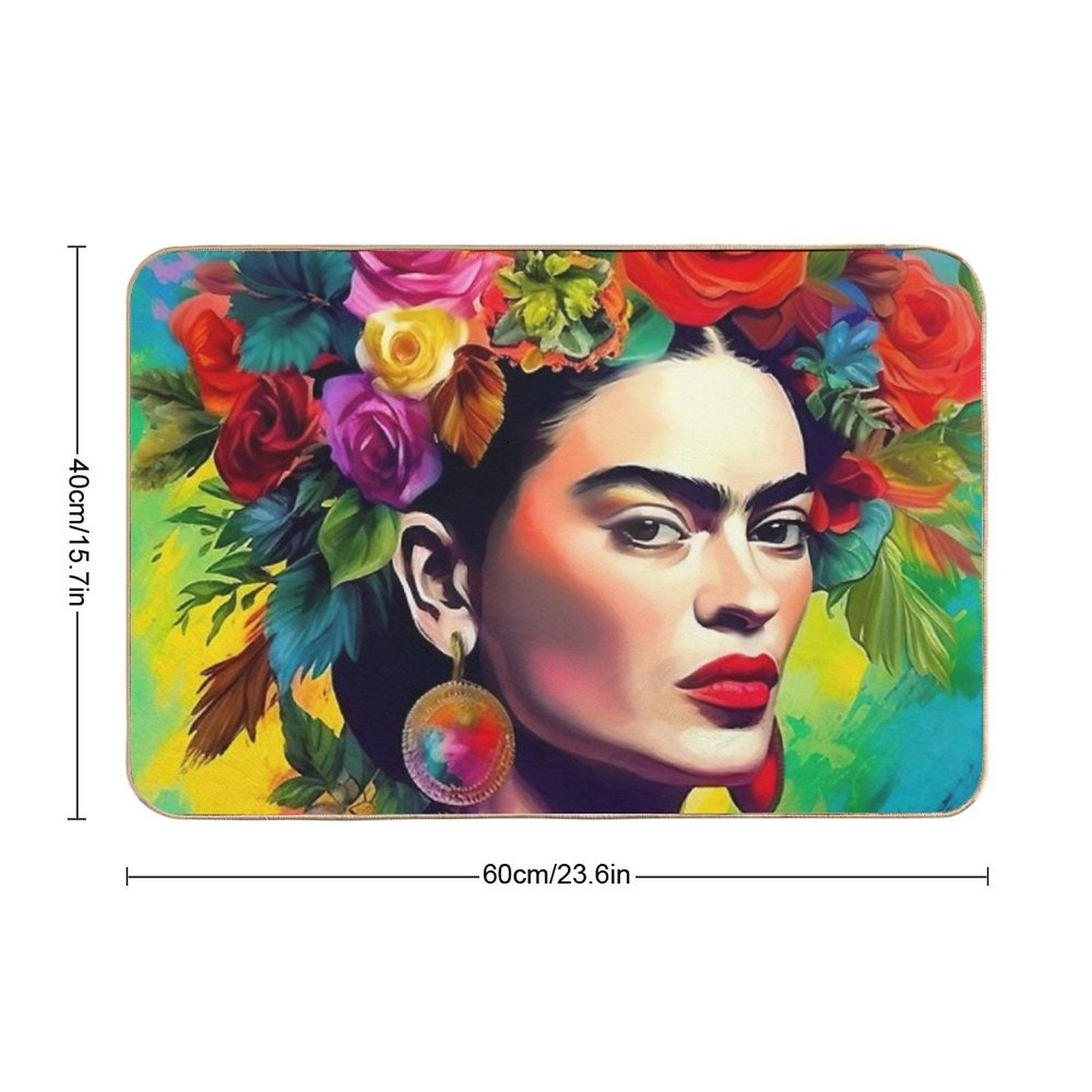 Frida Kahlo 15  Toxin-Free Bath Mat