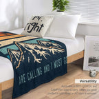 Mountains Are Calling And I Must Go Lightweight Throw Blanket