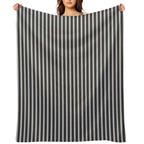 Grey Stripes Shrink-resistant Throw Blanket