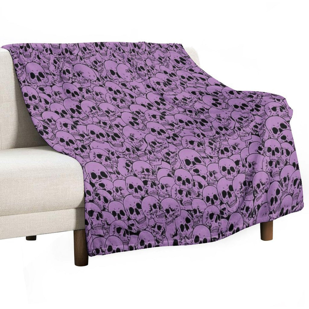 Purple Skulls Multi-functional Throw Blanket