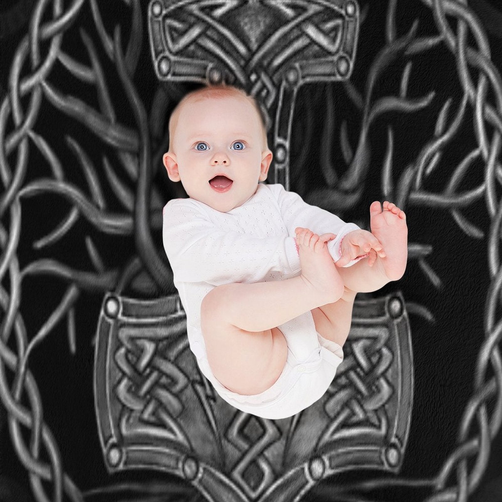 Mjolnir - The Hammer of Thor And Tree of Life Anti-pilling Throw Blanket