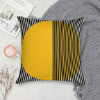 Bauhaus Exhibition Print, Bauhaus Wall Art Yellow Circle, Bauhaus Exhiebition Wall Decor Soft High-Density Material Throw Pillow