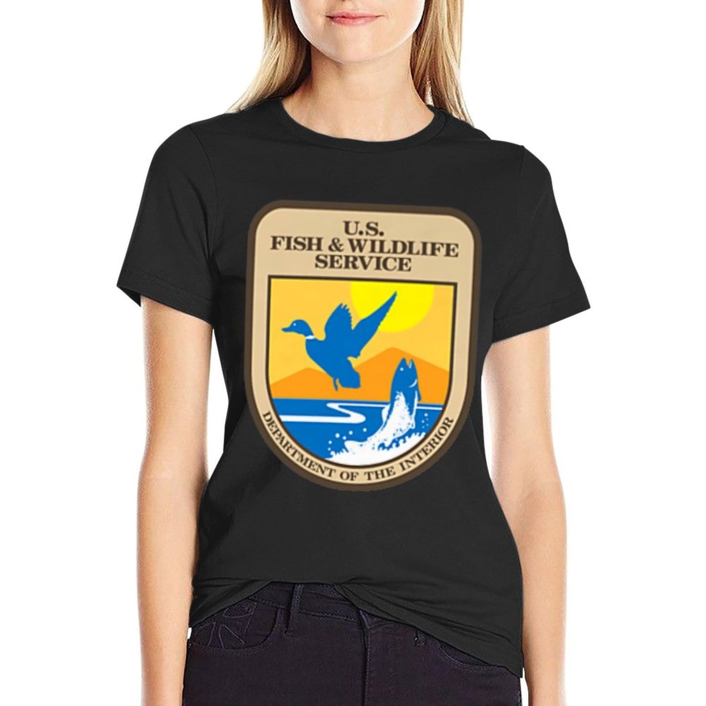 US Fish  Wildlife Service Wild Game Fishing Hunting Premium  Durable T-Shirt