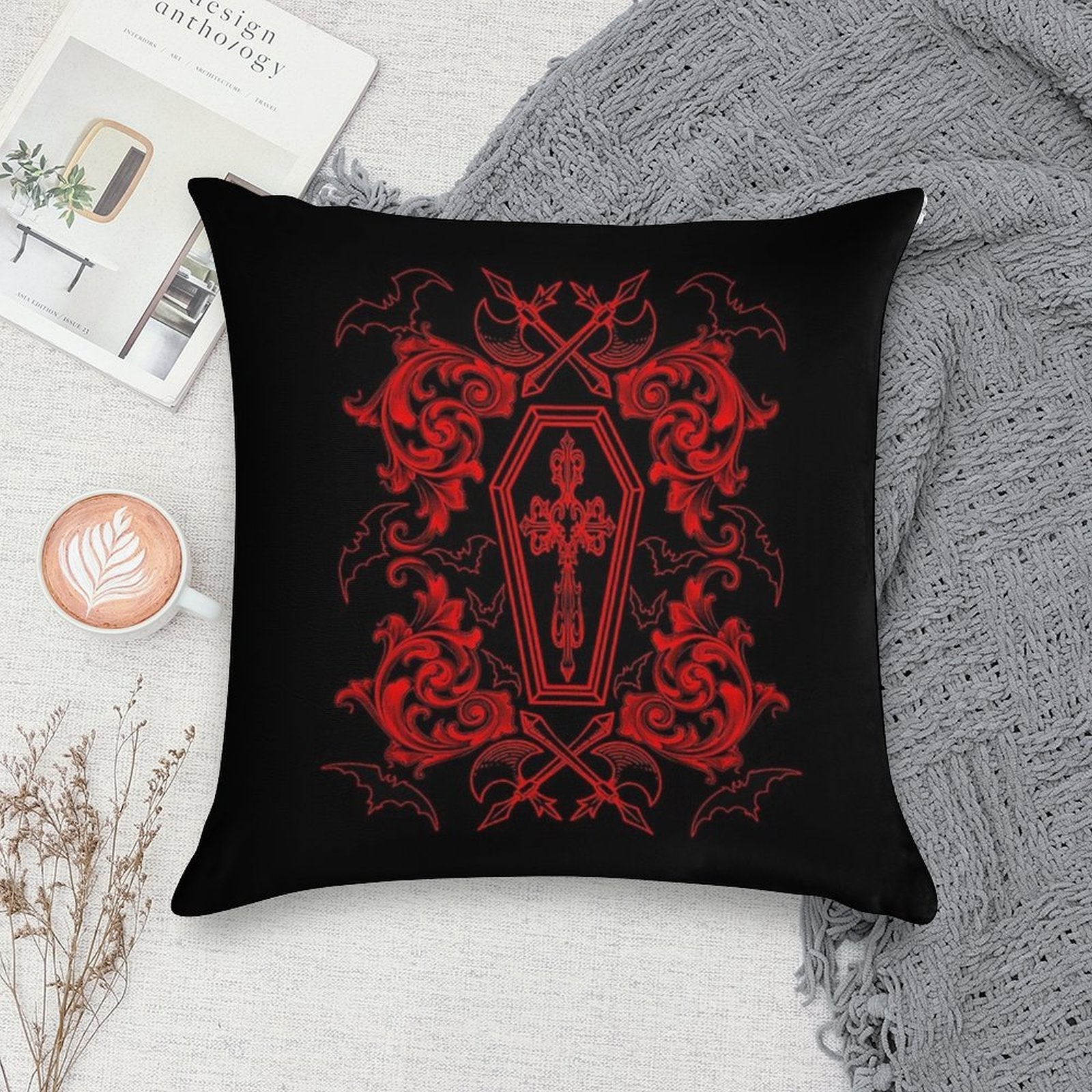 Gothic Vampire Soft Style Accent Throw Pillow