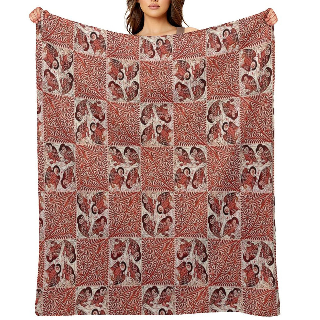 William De Morgan Owls Compact Throw Blanket