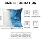 Blue Tides - Alcohol Ink Painting Soft Home Decor Throw Pillow