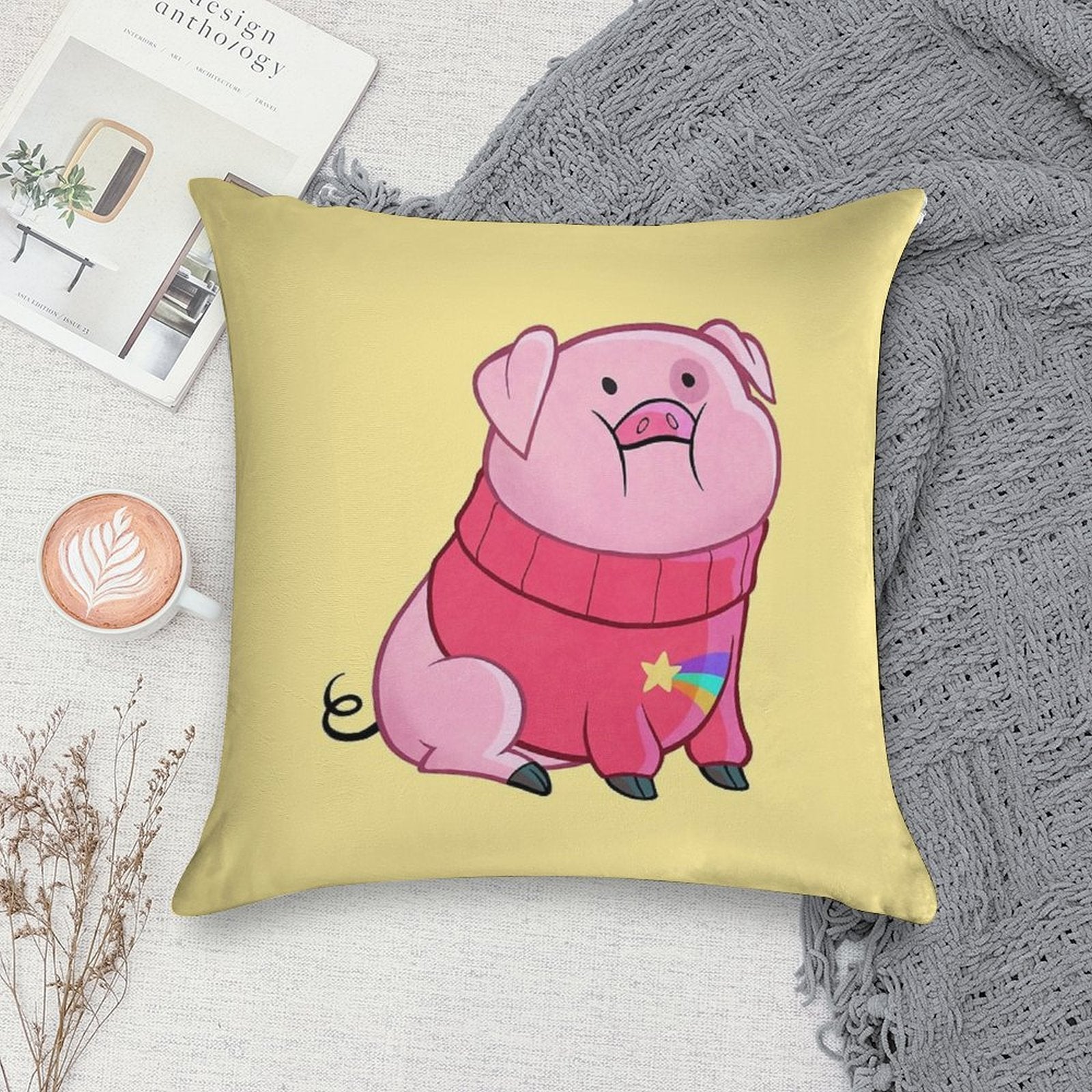 Gravity Falls - Waddles Soft Style Accent Throw Pillow