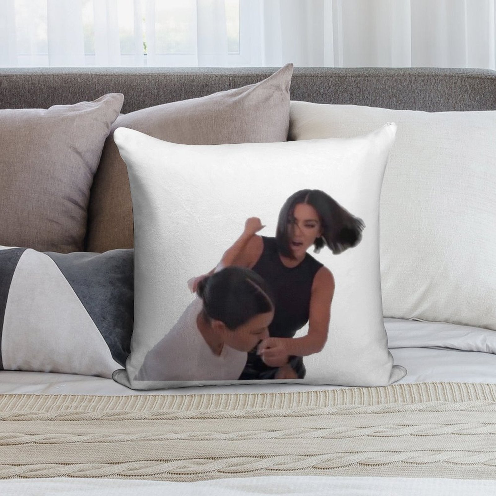 “literally I Will Fuck You Up” Soft Anti-Pilling Throw Pillow