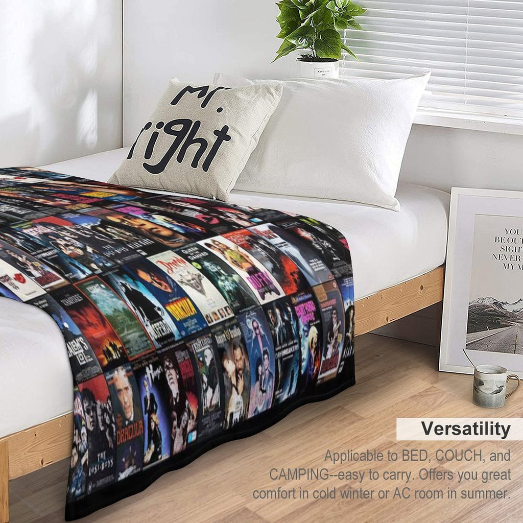 VAMPIRES - VHS & DVD ARTWORK Eco-conscious Throw Blanket