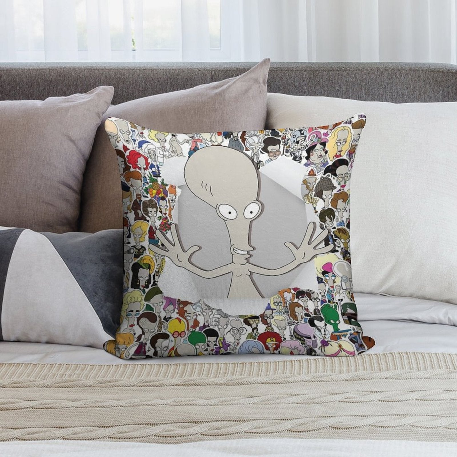 It's Me Roger! Soft Shrink-Resistant Throw Pillow
