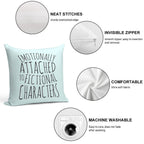 Emotionally Attached to Fictional Characters #black Soft Luxury Feel Throw Pillow