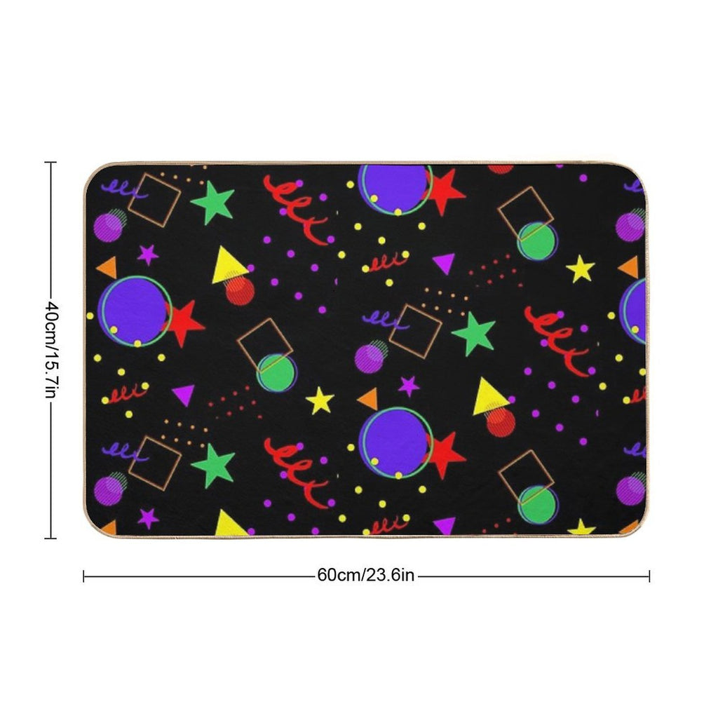 Rainbow Arcade Carpet  Rapid-Drying Bath Mat
