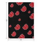 Black And Red Cloud Easy Care Throw Blanket