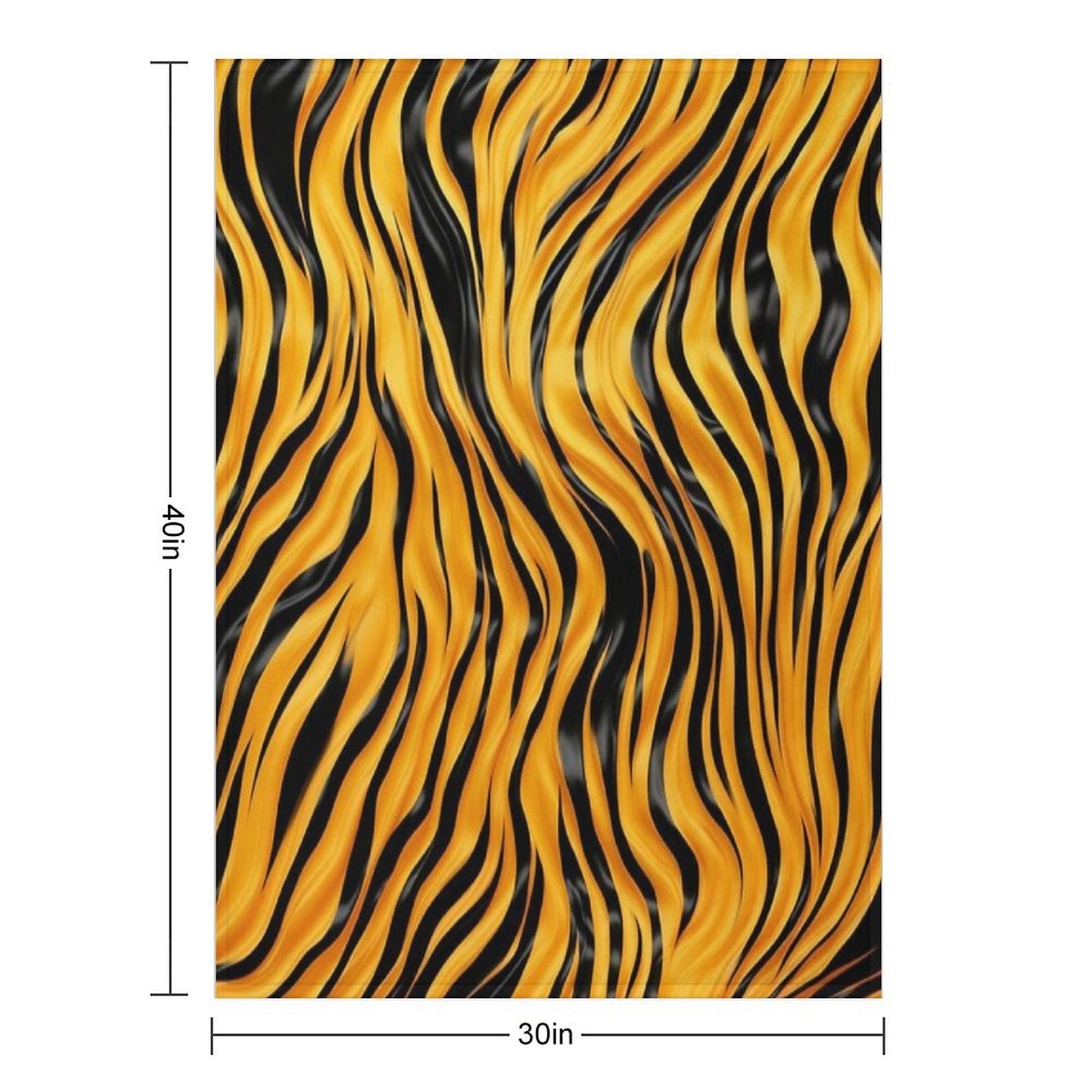 Colorful Fantasy Pattern Black Yellow Ornaments Zebra Tiger Fur Anti-pilling Throw Blanket