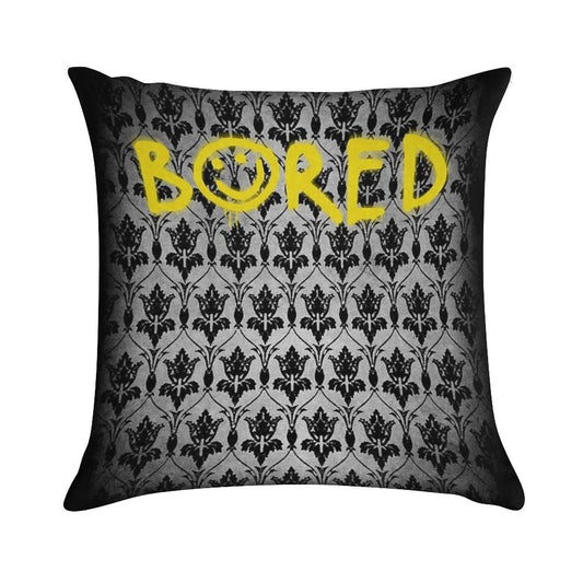 Sherlock - Bored (with Wallpaper) Soft Easy Maintenance Throw Pillow