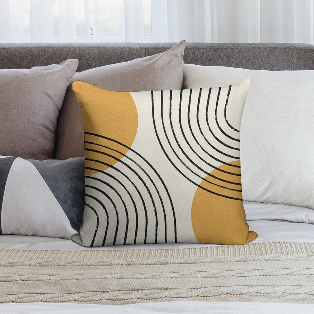 Sun Arch Double - Gold Soft Warmth Comfort Throw Pillow