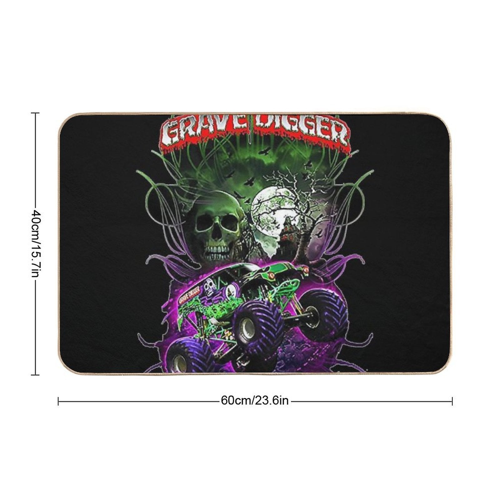 Grave Digger Monster Jam Monster Truck  Toxin-Free Bath Mat