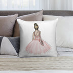 Ballerina Sparkle Soft Washable Throw Pillow