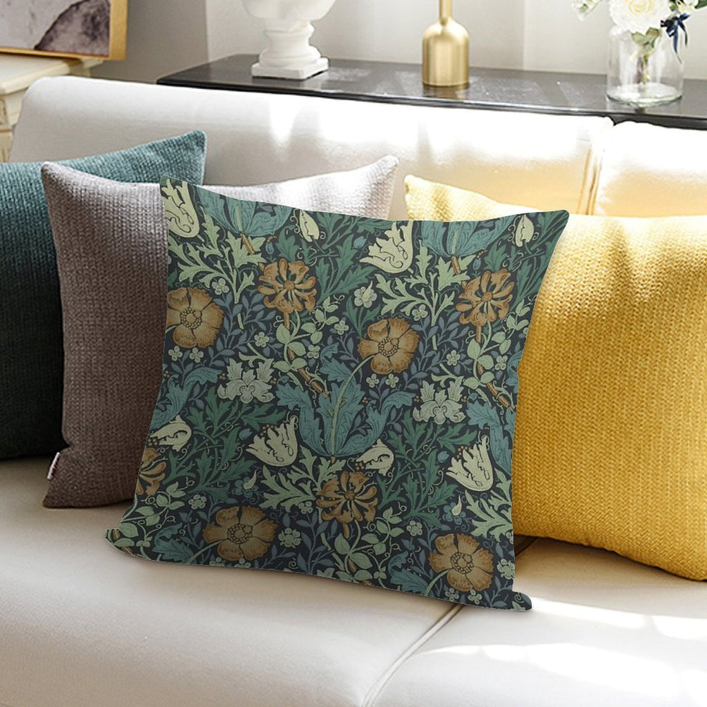 William Morris Fabric Design Soft Anti-Pilling Throw Pillow