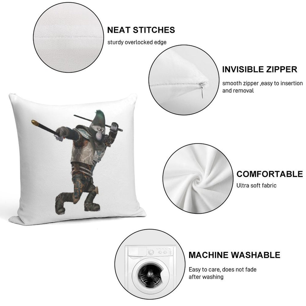 Johnny from Sing 2 Movie Soft Luxury Feel Throw Pillow