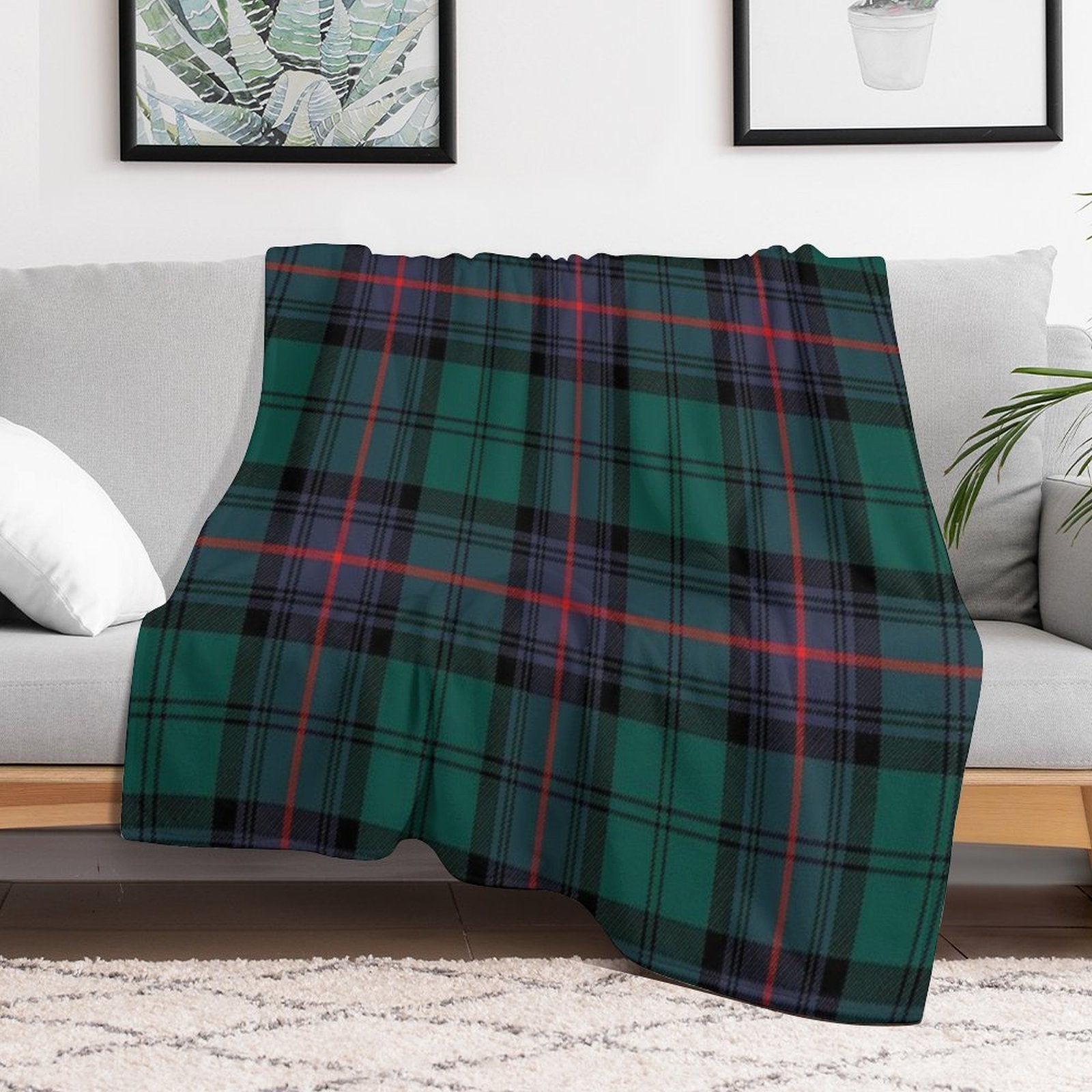 Armstrong Modern Tartan Sustainable Throw Blanket
