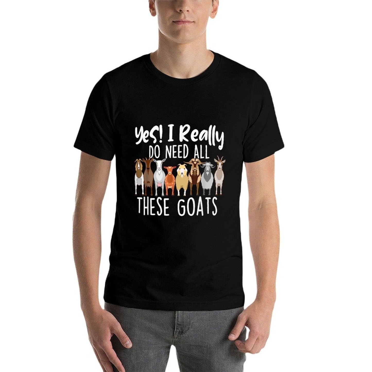 Yes I Really Do Need All These Goats - Goat Lover Farmer  Rolled Sleeves T-Shirt