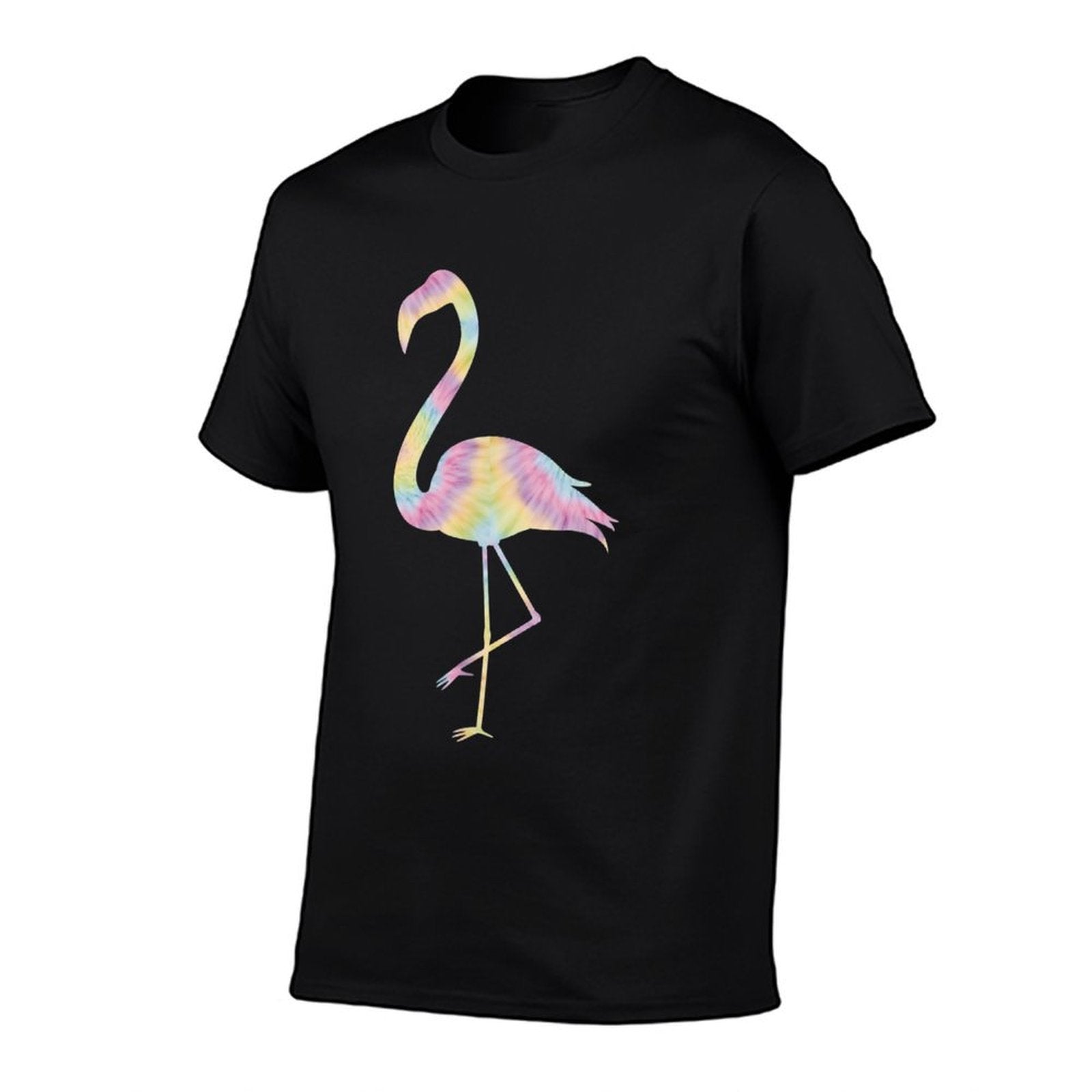 Flamingo Boho Tie Dye Hippie Retro  Soft T-Shirt