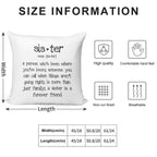 Sister Soft High-Density Material Throw Pillow