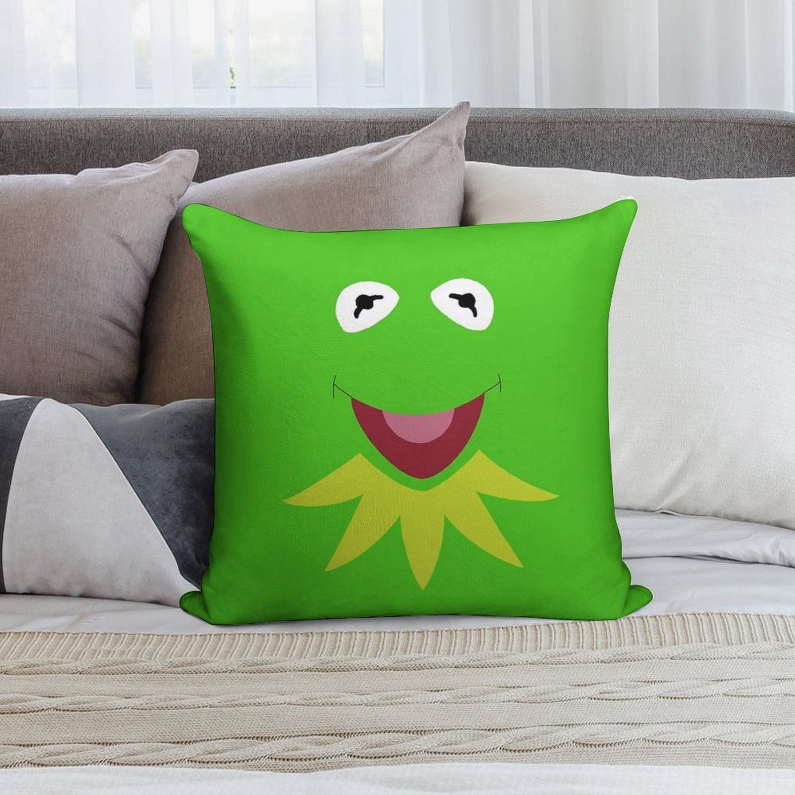 Kermit Soft Easy Maintenance Throw Pillow
