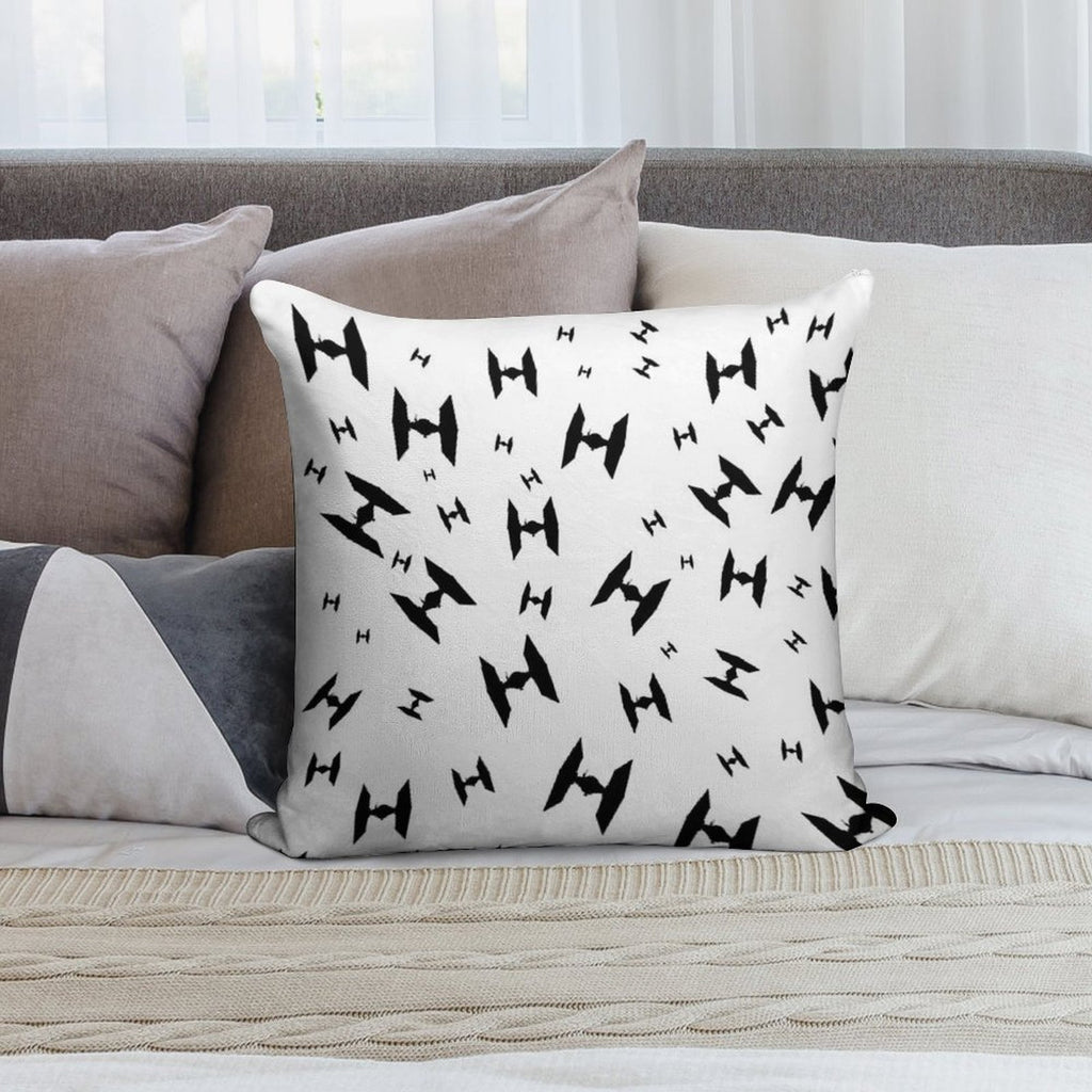 Tie Fighter Pattern Soft Gift Ready Throw Pillow