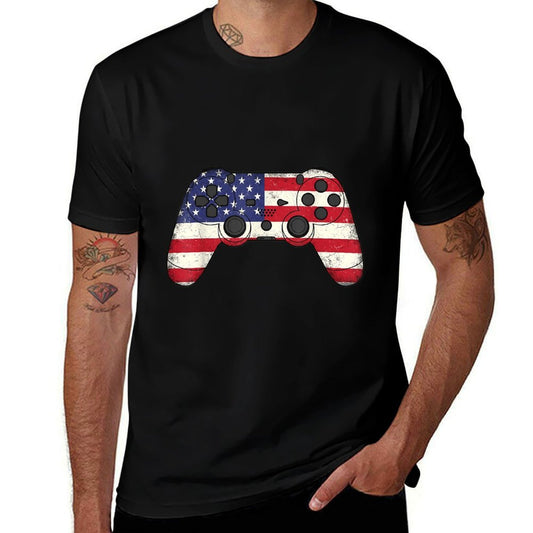 Video Game 4th of July American Gaming Gamer Men Boys  Odor-resistant T-Shirt