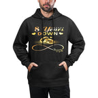 8 Years Down Forever to Go Couple 8th Wedding Anniversary Medium-Weight Fabric Hoodie