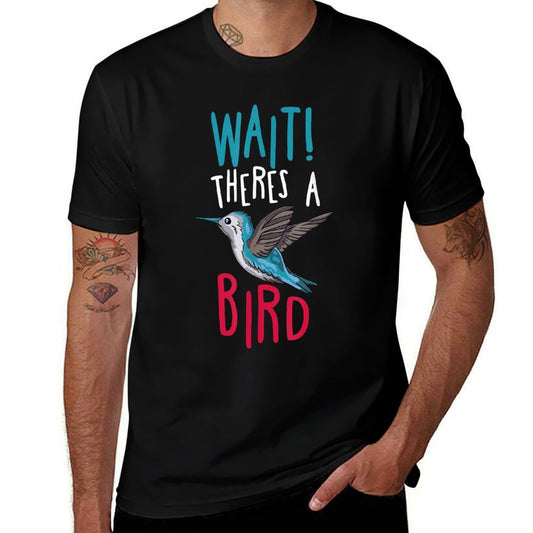 Wait Theres A Bird  Summer-ready Fabric T-Shirt