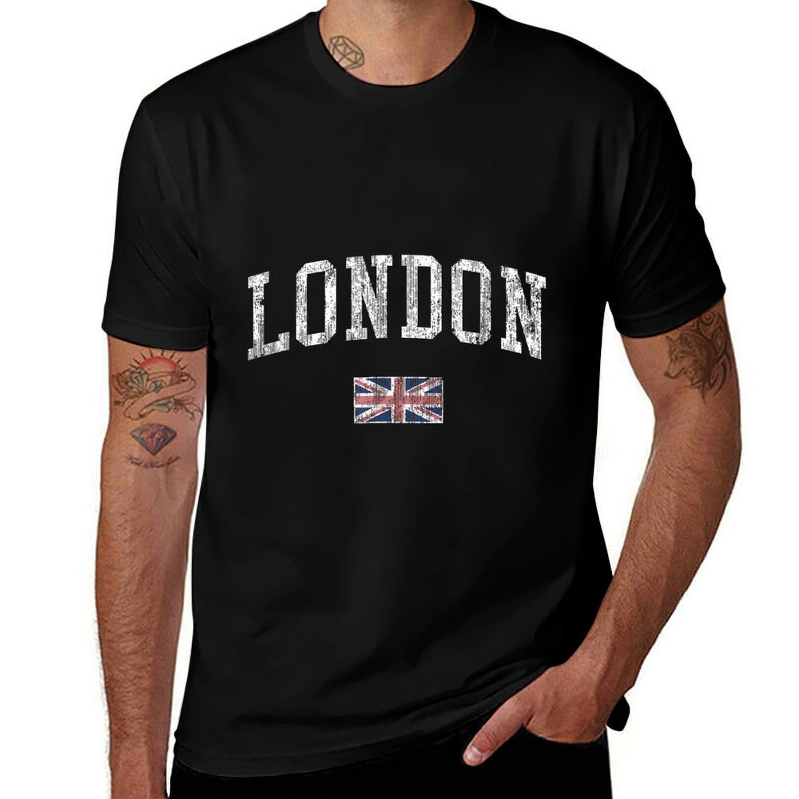 London England Vintage Sports Design British  Trendy Pattern T-Shirt